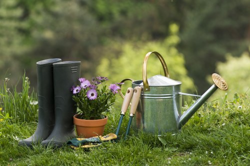 Happy customers enjoying their garden